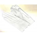 Gants cuir blanc de cérémonie