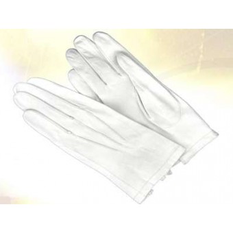 Gants cuir blanc de cérémonie