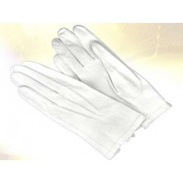 gants blanc cuir