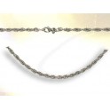 Rhodium plated silver rope chain
