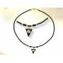 Collar masonico hematite