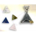 Gold, silver and hematite triangle 