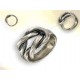 Silver lake of love knot ring