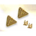 Boucles oreilles triangle Buffet  doré