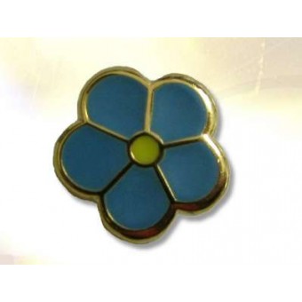 Pin's Myosotis métal doré