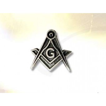 Pin's compas équerre G en argent 925/1000