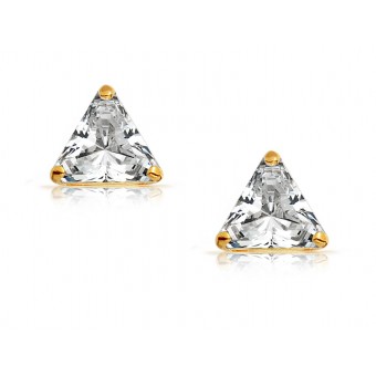 Boucles triangle oxyde or jaune