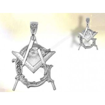 Pendentif maçonnique argent massif