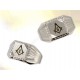 Silver masonic signet ring