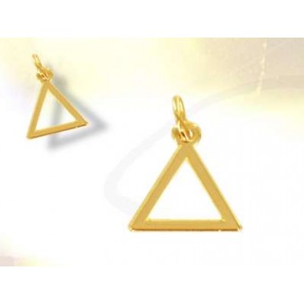 Vermeil Triangle masonic pendant