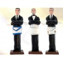 Mystic Tie - 3 masonic figurines