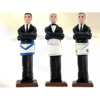 Mystic Tie - 3 masonic figurines