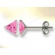Boucles triangle oxyde rose