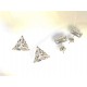 Cubic Zirconia triangle earrings