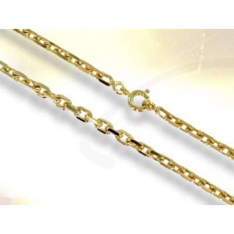 Gold plated cable link necklace
