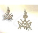 Silver Solomon masonic pendant