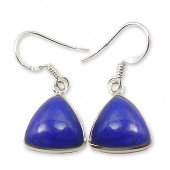 Boucles d'oreilles lapis lazuli triangle