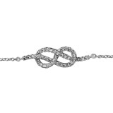 Bracelet Maçonnique Lacs D'Amour argent et pierres