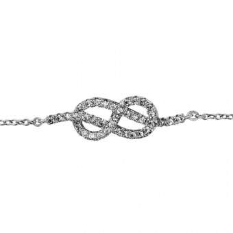 Bracelet Maçonnique Lacs D'Amour argent et pierres