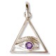 Pendentif maçonnique Triangle oeil amèthyste