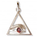 Pendentif maçonnique Triangle grenat 