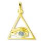 Pendentif maçonnique Triangle topaze bleue