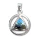 Pendentif triangle cercle pierres aux choix