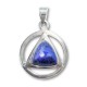 Pendentif triangle cercle pierres aux choix