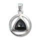 Pendentif triangle cercle pierres aux choix