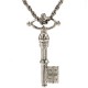 Key of the book of spells silver pendant