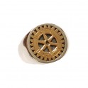 GOLD square compass pendant