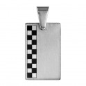 Pendentif acier plaque parvis personnalisable