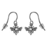 Boucles d'oreilles symbole abeille argent