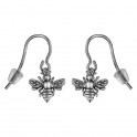 Boucles d'oreilles symbole abeille argent