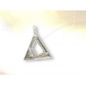 Silver Square and Triangle masonic pendant