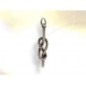 Silver lake of love knot pendant