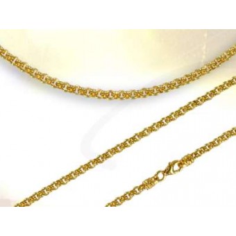 Gold plated Belcher link chain 3.5 mm.
