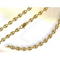 Gold plated puffed Marina chain 6 mm
